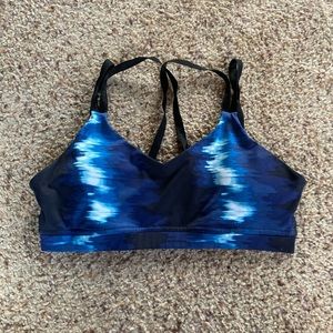 Blue sports bra